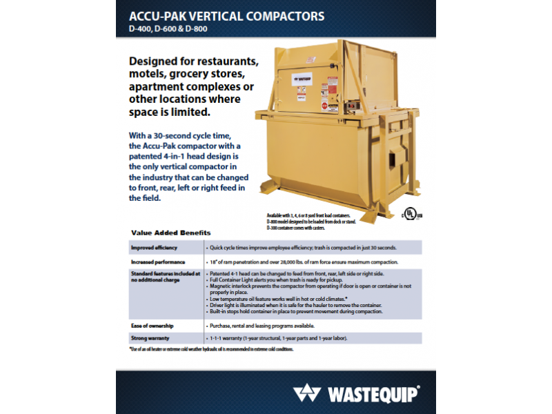 Product Literature Wastequip